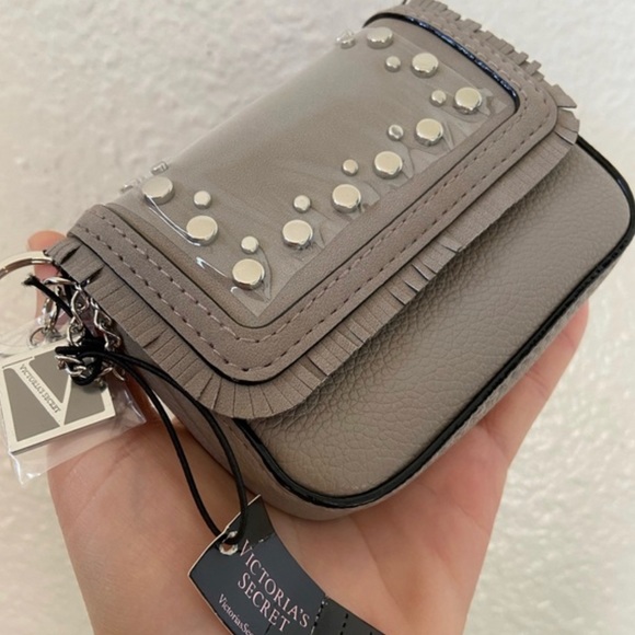 Last one! NWT Victoria’s Secret Gray Studded Micro Bag - Picture 9 of 15